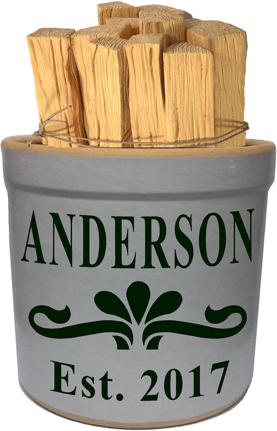 3 Gallon Personalized Stoneware Crock - Teaberry