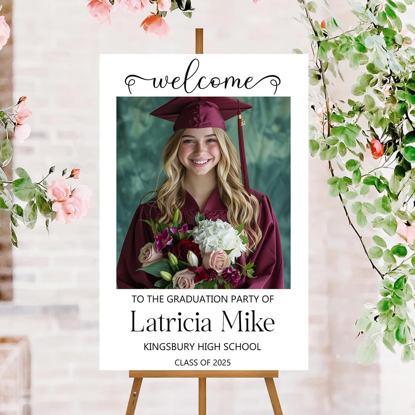 Custom Graduation Party Welcome Sign, Class of 2025 Yard Signs, Senior, High School, College Graduation Welcome Sign 2025, Graduation Party Decorations
