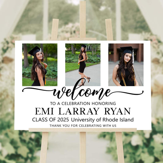 Graduation Party Welcome Sign Custom Photo Grad Party Sign Personalized Graduation Decoration High School Graduation College Graduation Sign, Graduation Party Welcome Sign, University Grad Party Sign