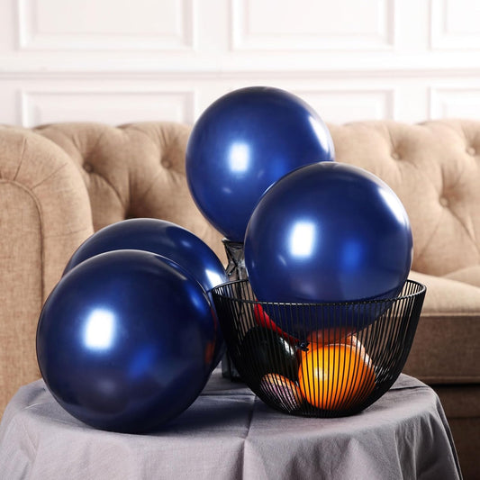Hestya 100 Pieces 12 Inch Navy Blue Balloons Latex Party Balloons Arch Garland Kit for Weddings, Bridal Shower, Graduation, Anniversary, Birthday Party Decoration