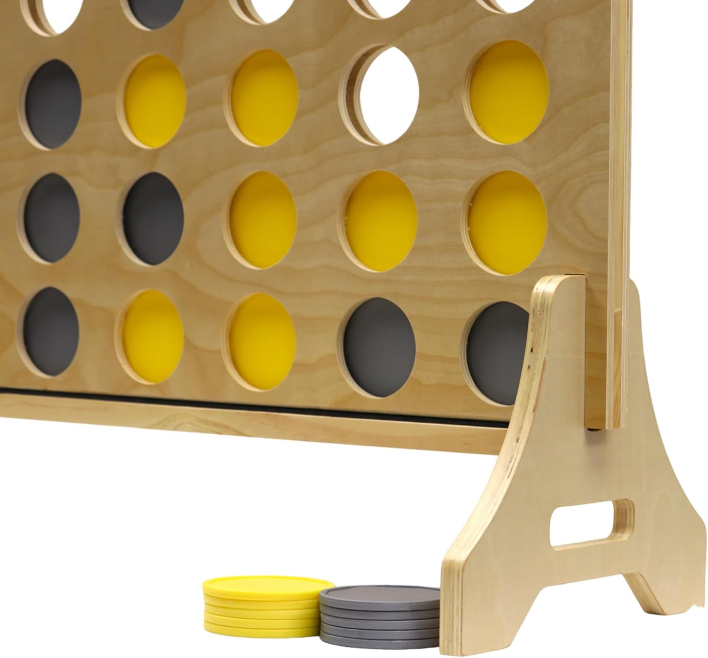 Tailgating Pros Premium Giant Four in a Row with Carrying Case - Jumbo Oversized Outdoor Yard Game - Connect Multiple Pucks in a Row to Win - Many Puck Colors Available!