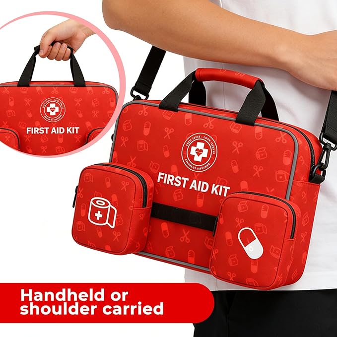 All-in-One Premium 530 Piece Emergency First Aid Kit, Large Medical Kit for Home, Car, Camping, Travel, Hiking, Sports & Outdoor