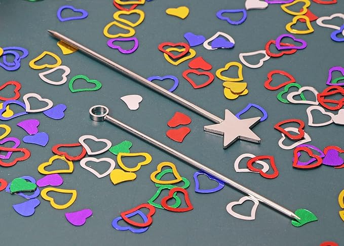 ONLYKXY 1200Pcs Love Heart Shaped Confetti, Table Wedding Decoration, Glitter Confetti for Wedding Party (Multiple colors)