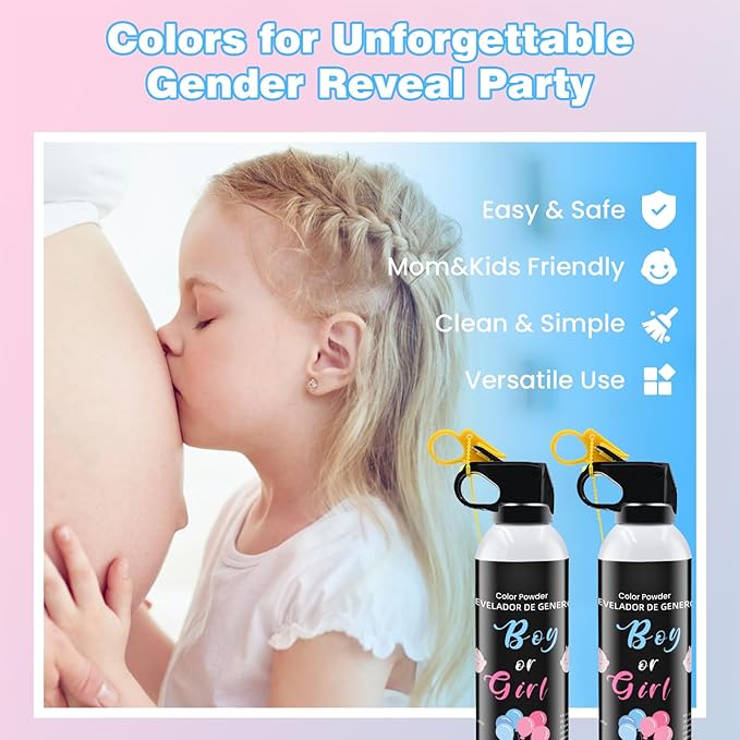 Gender Reveal Fire Extinguisher 2 Pack Boy Blue Extinguishers for Baby Reveal Gender Reveal Decorations Smoke with Power for Party Blue Smoke Color Powder for Reveal Party Ideas Color Run