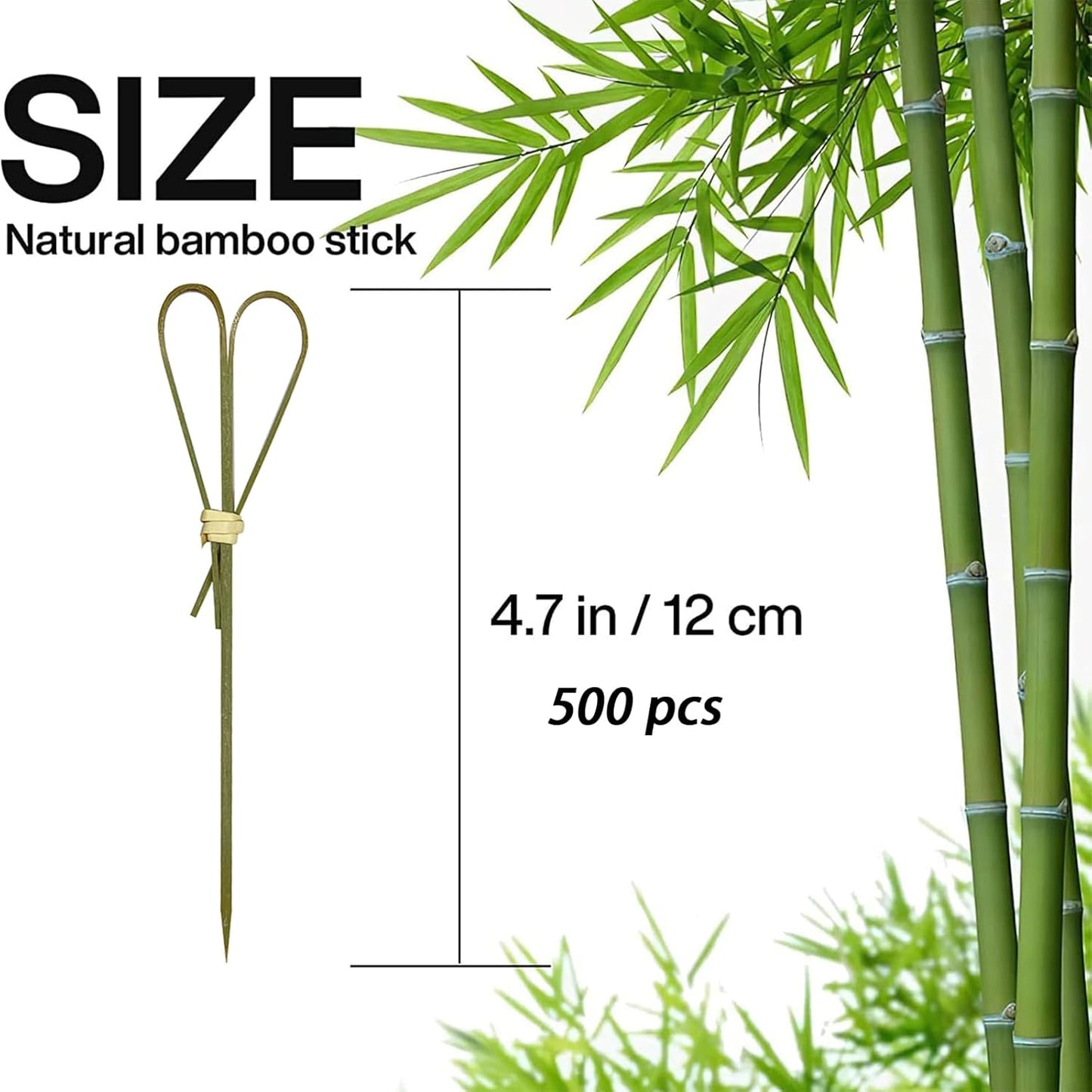 500 Pcs Cocktail Picks Skewers for Appetizers, Charcuterie Accessories, Heart Shaped Bamboo Sticks, Toothpicks for Appetizers Picks, 4.7 Inch Cocktail Toothpicks, Cyan