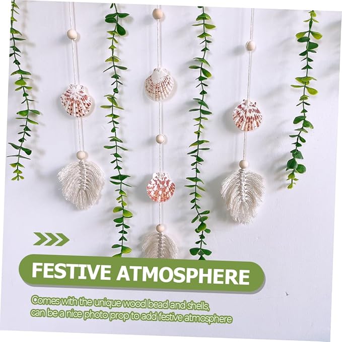 Artificial Eucalyptus Wooden Bead Garland Hanging Ornament with Leaf Vines for Bedroom Wall Decor Lightweight Rustic Farmhouse Style Vines Decoration