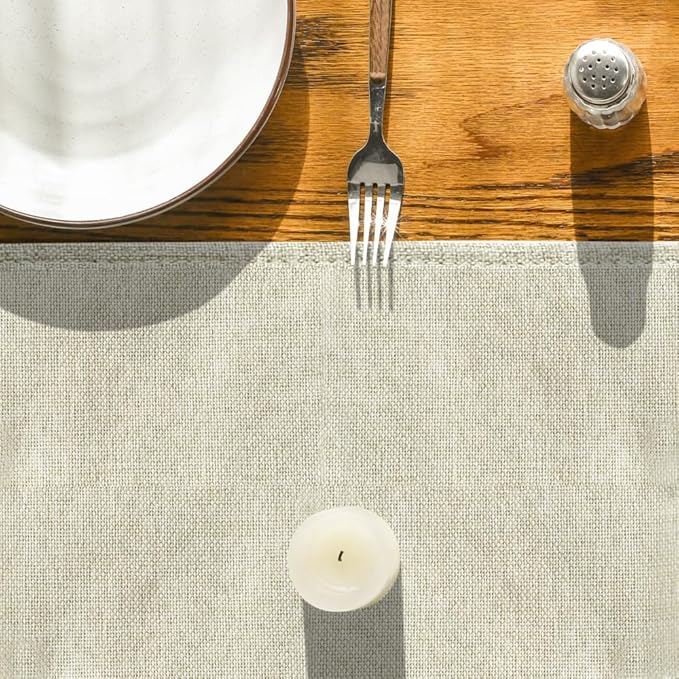 Artoid Mode Beige Table Runner, Seasonal Summer Fall Washable Kitchen Dining Table Decoration for Home Party Decor 13x60 Inch