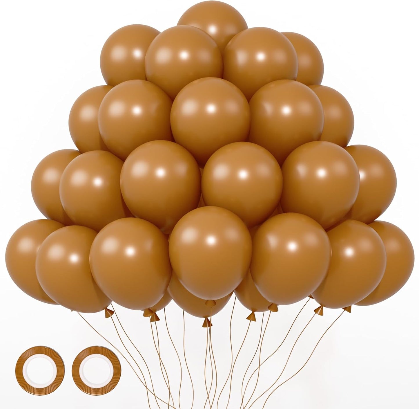 105pcs Khaki Balloons 12inch Party Latex Balloons for Boys Girls Birthday Baby Shower Gender Reveal Wedding Sunflower Party Decorations