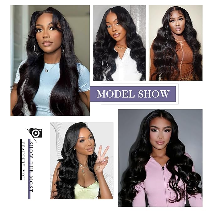 Body Wave Bundles Human Hair 24 26 28 Inch 12A Raw Indian Virgin Bundles Human Hair,Sew In Quick Weave 100% Human Hair Bundles,No Tangle Shedding Triple Lifespan,Multiple Wash Keep Texture