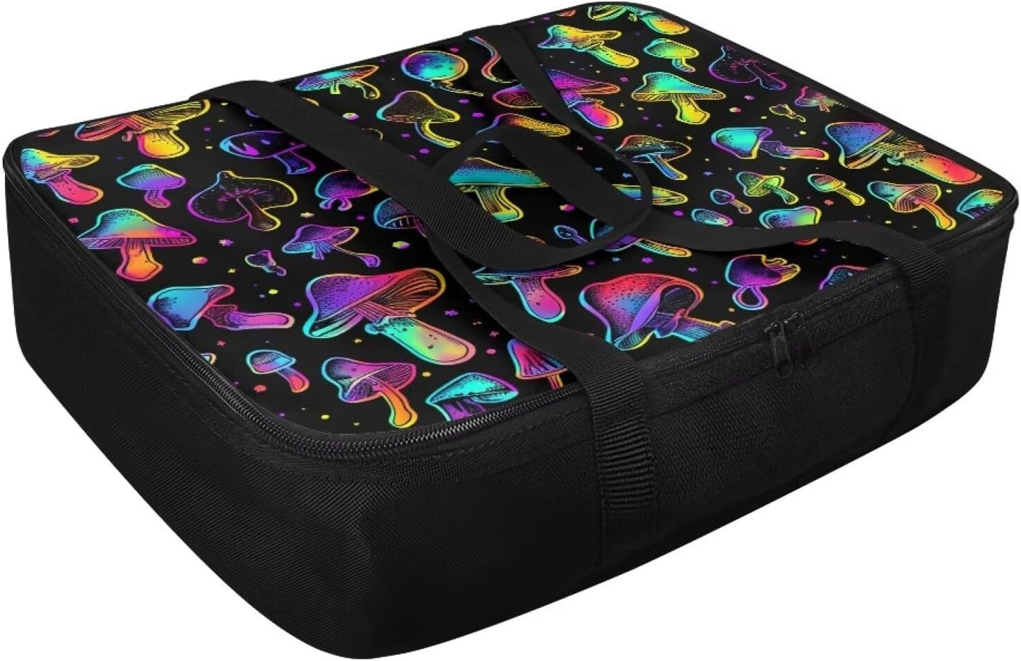 Colorful Mushroom Insulated Casserole Carriers Lasagna Holder Tote Reusable Hot Cold Food Carrier with Heat Resistant Lining for Hot or Cold Food Fits 11 x 15 or 9 x 13 Baking Dish