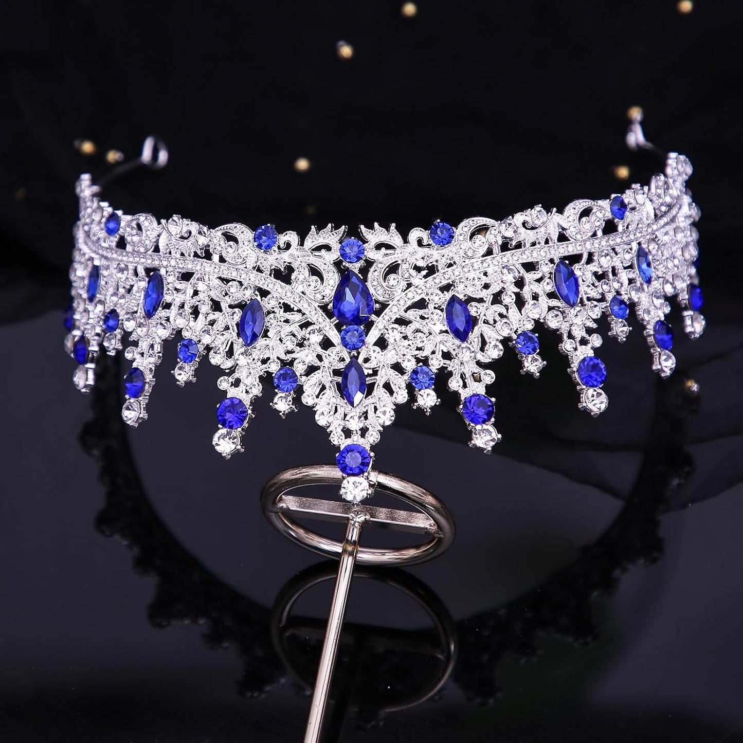 Tiaras and Crowns for Women Crystal Princess Tiaras Rhinestone Queen Crowns For Wedding Bridal Birthday Prom Pageant Party (Tiara 100)
