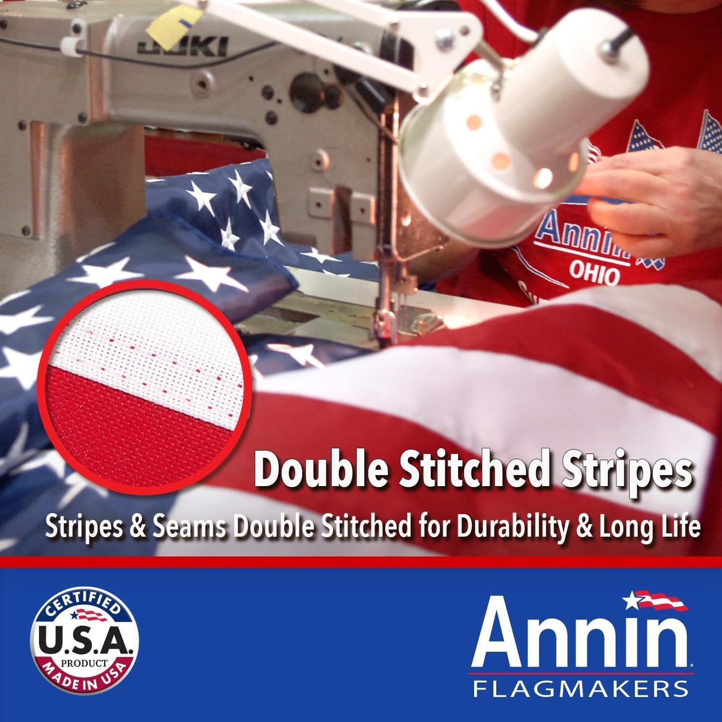 Annin Flagmakers (2710) Tough-Tex American Flag, Made in USA, 3 x 5 Feet, Polyester