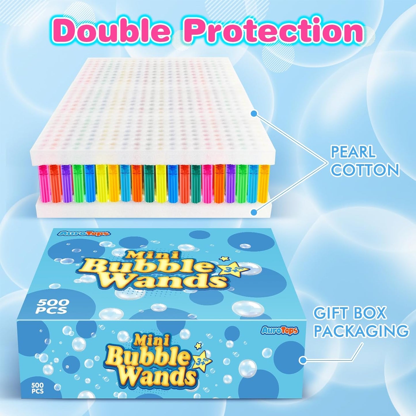 500 PCS Mini Bubble Wands,Bubble Party Favors Assortment Toys for Kids,Themed Birthday, Halloween, Goodie Bags, Carnival Prizes, Wedding, Bubble Maker Toys for Kids,Outdoor Gifts for Girls & Boys