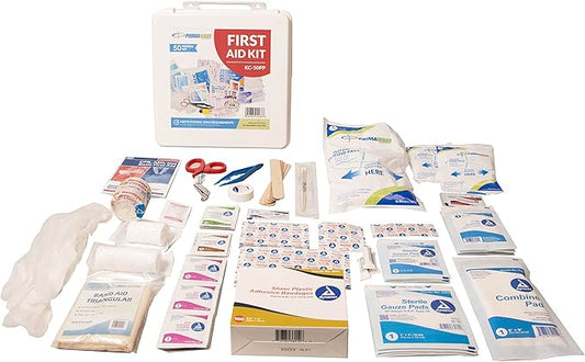 Primacare 50 Person Large Emergency Preparedness First Aid Kit for Home, School and Office, Wall Mounted