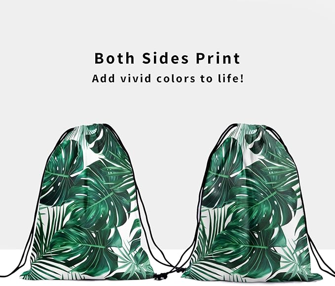 Nerxy Leaf Grip Bags for Gymnastics Tropical Leaves Grip Bag Botanical Drawstring Storage Bags