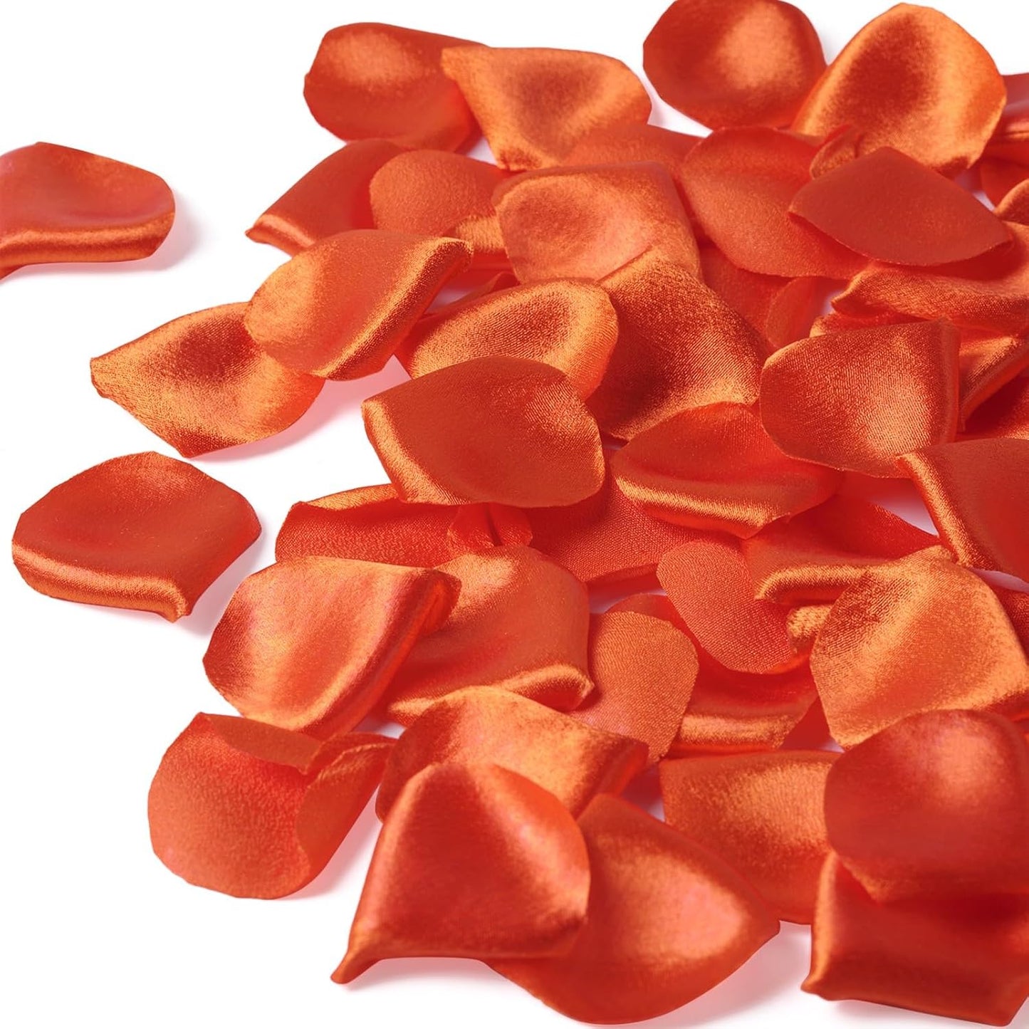 TINGE TIME 300pcs Silk Rose Petals Burnt Orange Heart Flower Petals for Wedding Flower Girl Basket Aisle Scatter Dinner Table Centerpieces Party Confetti Bridal Shower Romantic Night Decoration