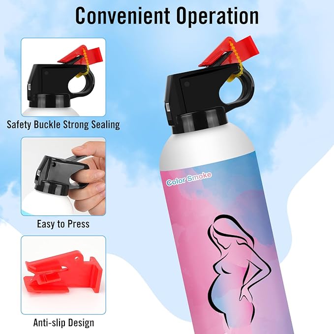 Gender Reveal Fire Extinguisher, Blue Party Decor, Baby Boy Reveal Party Supplies 100% Biodegragable for Gender Reveal Decorations（2 Pack）