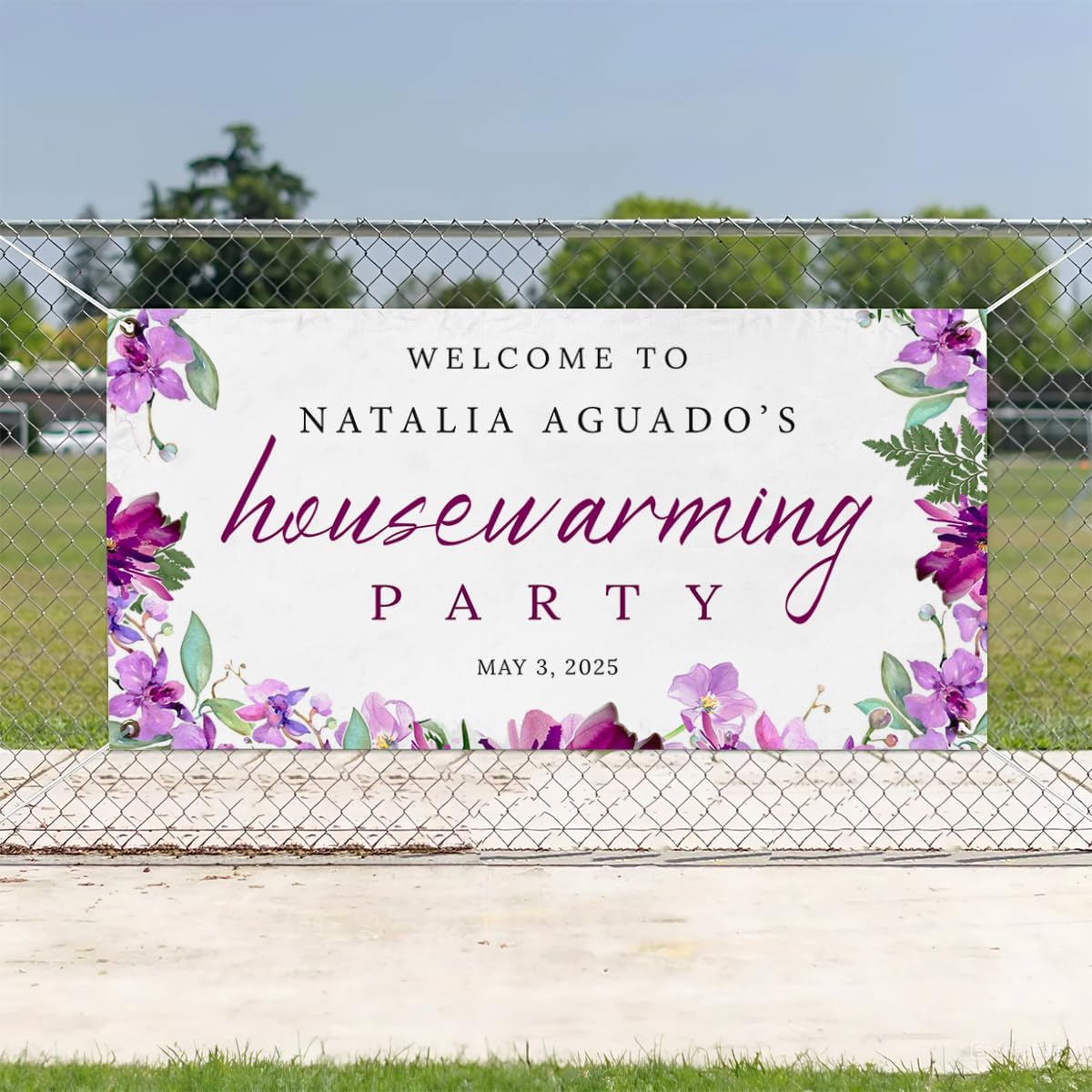 Personalized Housewarming Party Welcome Banner Decorations Double Sided Printing And Various Sizes #17