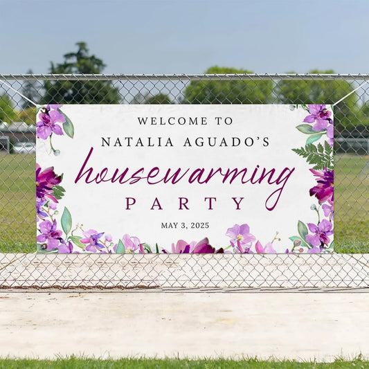 Personalized Housewarming Party Welcome Banner Decorations Double Sided Printing And Various Sizes #17