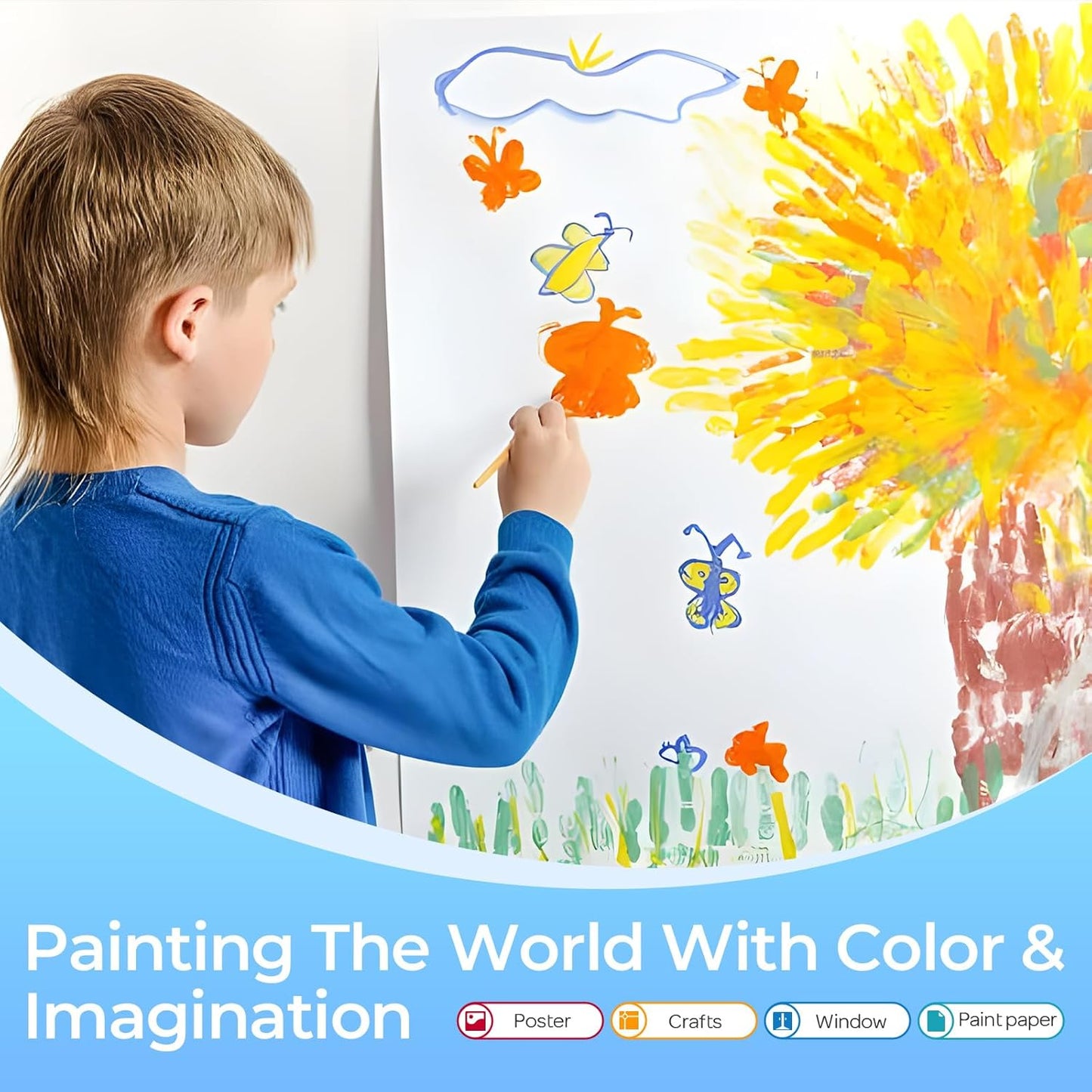 Nicpro 12 Colors Washable Finger Paint Set for Toddlers (2 oz), Non-Toxic & Baby Safe Paint for Hand and Feet, Mess Free Finger Painting Art Supplies for Kids Age 1-3 4 5 6+, Preschool Learning Gifts