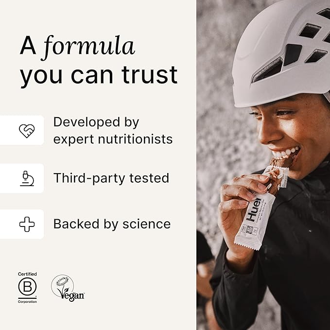 Huel Complete Nutrition Vegan Protein Bars | Fudge Brownie | 13g Protein | 27 Vitamins & Minerals, 2g Sugar, Non-GMO, 100% Plant Based Snack | 12 Pack
