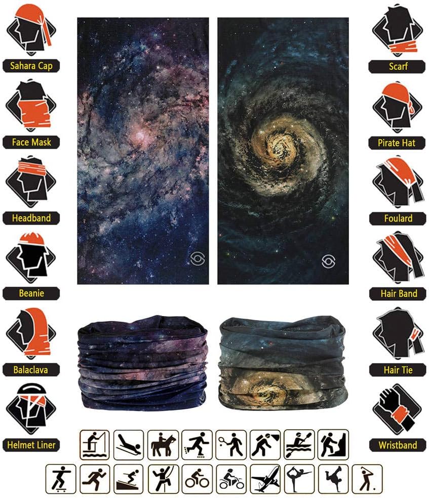 Headband Neck Gaiter Head Wrap Headwear Face Mask Magic Scarf Bandana for Men and Women