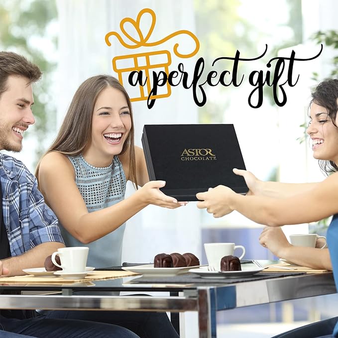 Vegan Chocolate by Astor Chocolate, Dairy Free Chocolate Gift Box, 18 Gourmet Hazelnut Belgian Dessert Truffles Non Daily Kosher