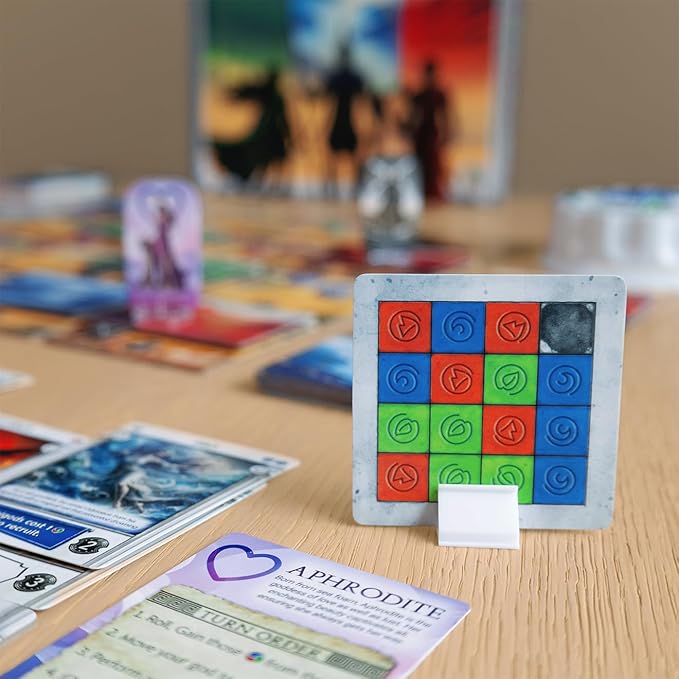 Pantheum: Deluxe Edition | Family Strategy Board Game for Greek Mythology Fans | 1–4 Players | Ages 12+ | 45–60 Min Playtime | Includes Gold Foil Sleeve, Minifigures, Engraved Dice and Wooden Tokens