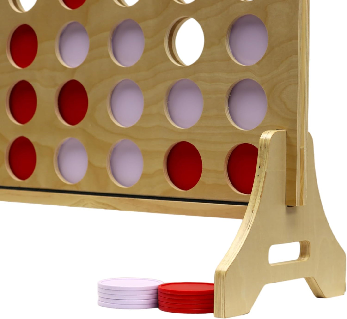 Tailgating Pros Premium Giant Four in a Row with Carrying Case - Jumbo Oversized Outdoor Yard Game - Connect Multiple Pucks in a Row to Win - Many Puck Colors Available!