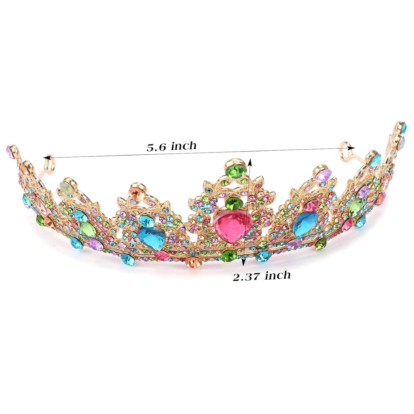 CAVETEE Crown for Women Gothic Crown Headpiece Halloween Decorations Birthday Tiara Vintage Rhinestones Baroque Queen Crown Wedding Bridal Crown Clean Various Crystal Tiaras and Crowns for Women Girls