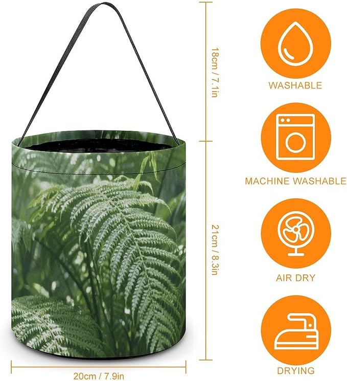 Halloween Candy Bucket - Green Plants Trick Or Treat Candy Bag, Gift Bag for Party Favor Supplies