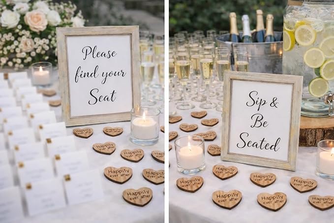 Wooden Heart Confetti ~ Happily Ever After ~ Wood Hearts, Wood Confetti Engraved Love Hearts- Rustic Wedding Table Scatter (100 count)