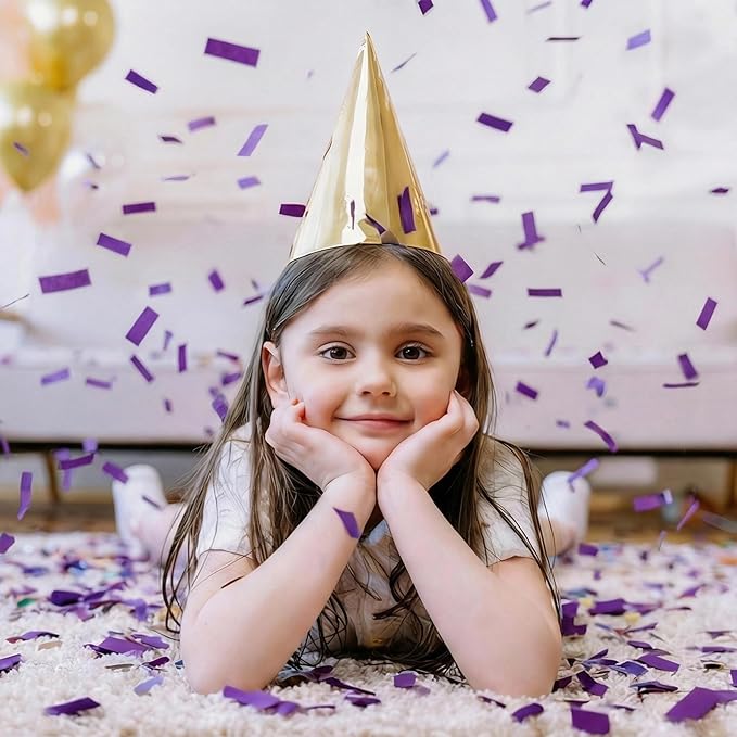 1.2LBS Confetti, Purple Biodegradable Confetti - Rectangular Fluttering Tissue Paper Confetti for Cannon and Launcher use – Parties, Concerts and Weddings for Events