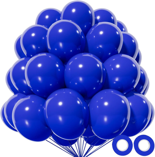 KAWKALSH Blue Balloon 110pcs, 12 Inch Thickened Latex Party Balloons Helium Bright Color for Birthday Baby Shower Wedding Party Supplies Arch Garland Decoration