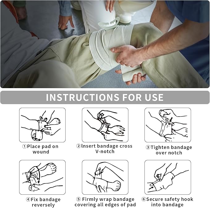 145 Pieces Emergency Survival First Aid Kit with Splint for Trauma Wound Care Blow Out for Camping Outdoor Earthquake and Adventures, Black
