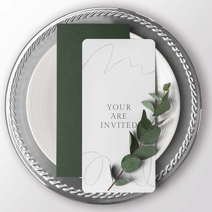 13-Inch Stainless Steel Twist Pattern Charger Plates, 6 Pcs Silver Dinner Plate Chargers, Round Server Ware Charger Plate