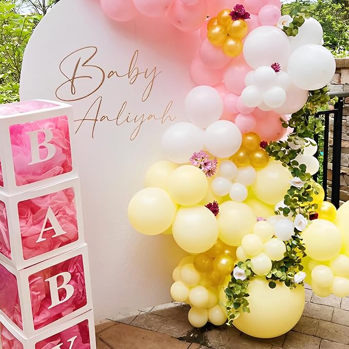 110pcs Pastel Yellow Balloons 12inch Light Yellow Latex Party Balloons for Graduation, Easter, Wedding, Birthday, Bridal Shower, Sunflower Party, Baby Shower, Anniversary Party Decorations