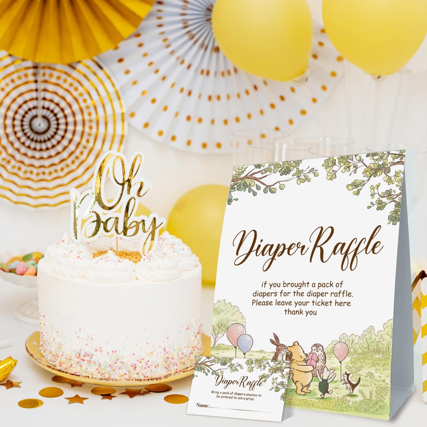 Baby Shower Decorations-Gender Reveal Decorations- Birthday Decorations- Party Decorations-Diaper Raffle