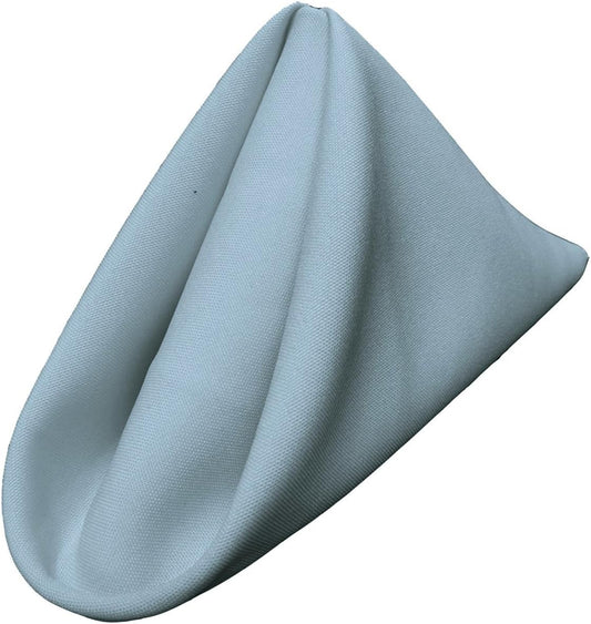 LA Linen 4-Pack Poly Blend Napkins - Soft, Washable, Stain & Wrinkle Resistant - Dinner & Party Napkins - 18x18 - Sage