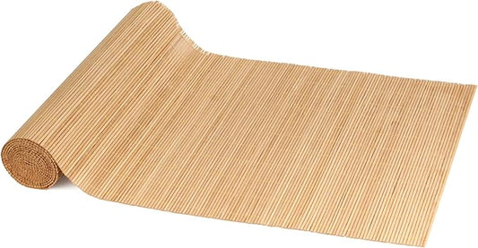 BambooMN Carbonized Bamboo Matchstick Natural Table Runner, Home Décor, 2 Pieces