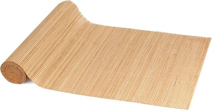 BambooMN Carbonized Bamboo Matchstick Natural Table Runner, Home Décor, 1 Piece