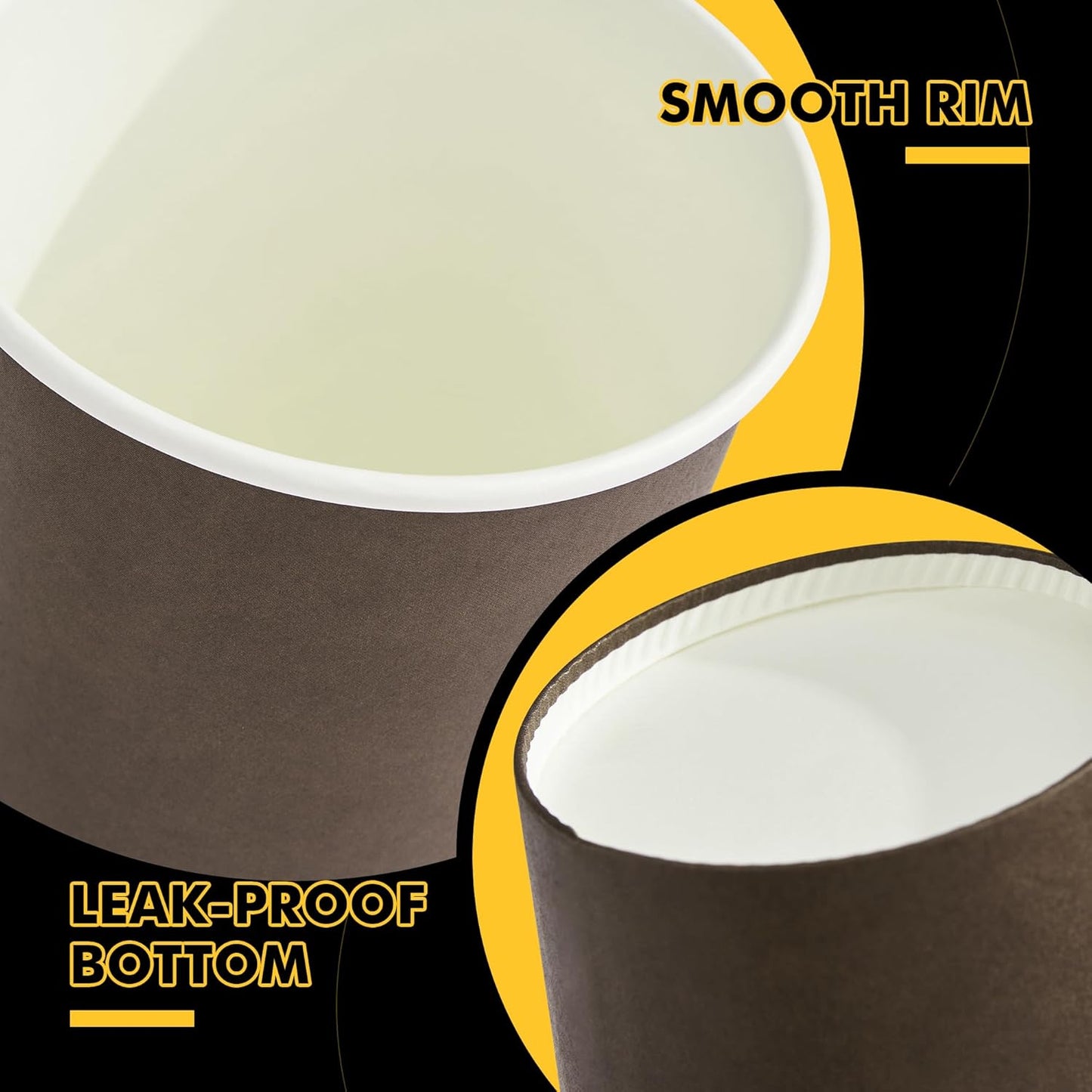 16 oz Disposable Coffee Cups with Lids 100 Pack, Hot Paper Coffee Cups with Lids, To Go Cup with Lid