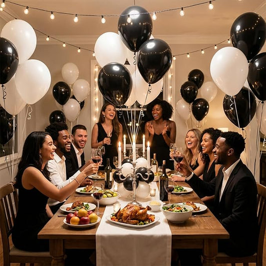 Black and White Balloons Arch Kit,130pcs White Latex Balloon Garland,Different Size Black Latex Balloons for Baby Shower Birthday Wedding Graduation Party Decorations Supplies