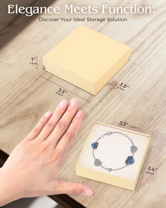 MESHA Jewelry Gift Boxes, 3.5x3.5x1 Inch 20 Pcs Matte Small Gift Box with Lids, Small Cardboard Jewelry Boxes with Cotton Filled and Lids, JewelryBox Bulk for Festive Day Brown