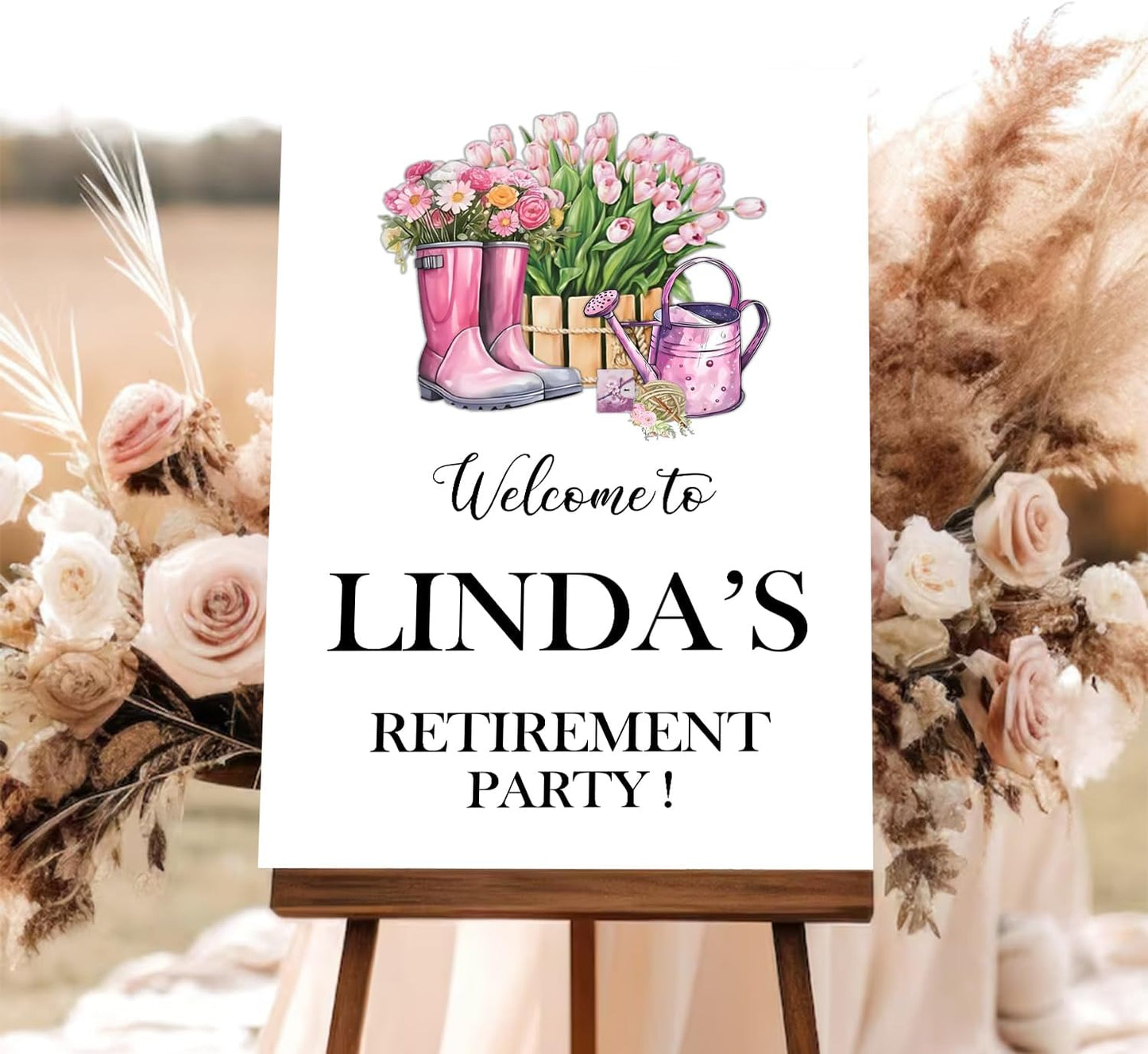 Personalized Retirement Celebration Welcome Sign, Retirement Party Welcome Sign, Gardening Retirement Party Sign, Retirement Party Decor, Retirement Party Sign, Retirement Welcome Sign