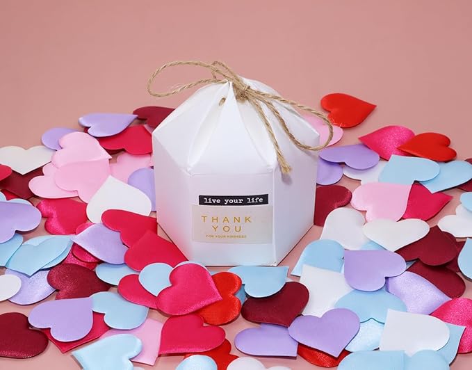 ONLYKXY 200Pcs 3.5cm Big Sponge Confetti Decor Glitter Flower Heart Shape Petals Table Decoration for Wedding Party Valentine's Day Scatter Ponge Petal Confetti (Mixed-color)