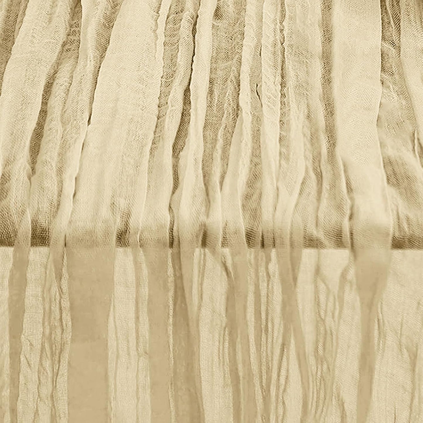 10 Pack Beige Cheesecloth Table Runner 35x120 Inch 10Ft Rustic Gauze Cheese Cloth Table Runner Sheer Cheesecloth Table Runners for Wedding Party Bridal Shower Decoration