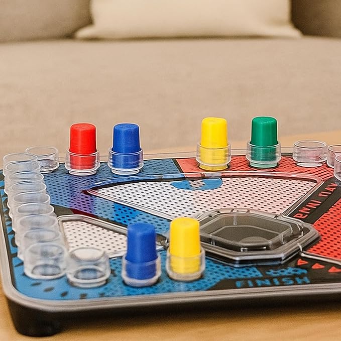 Menethil Trouble Board Game Replacement Parts - 16 Piece Set (Red, Green, Blue, Yellow) - Movers, Pawns & Pegs
