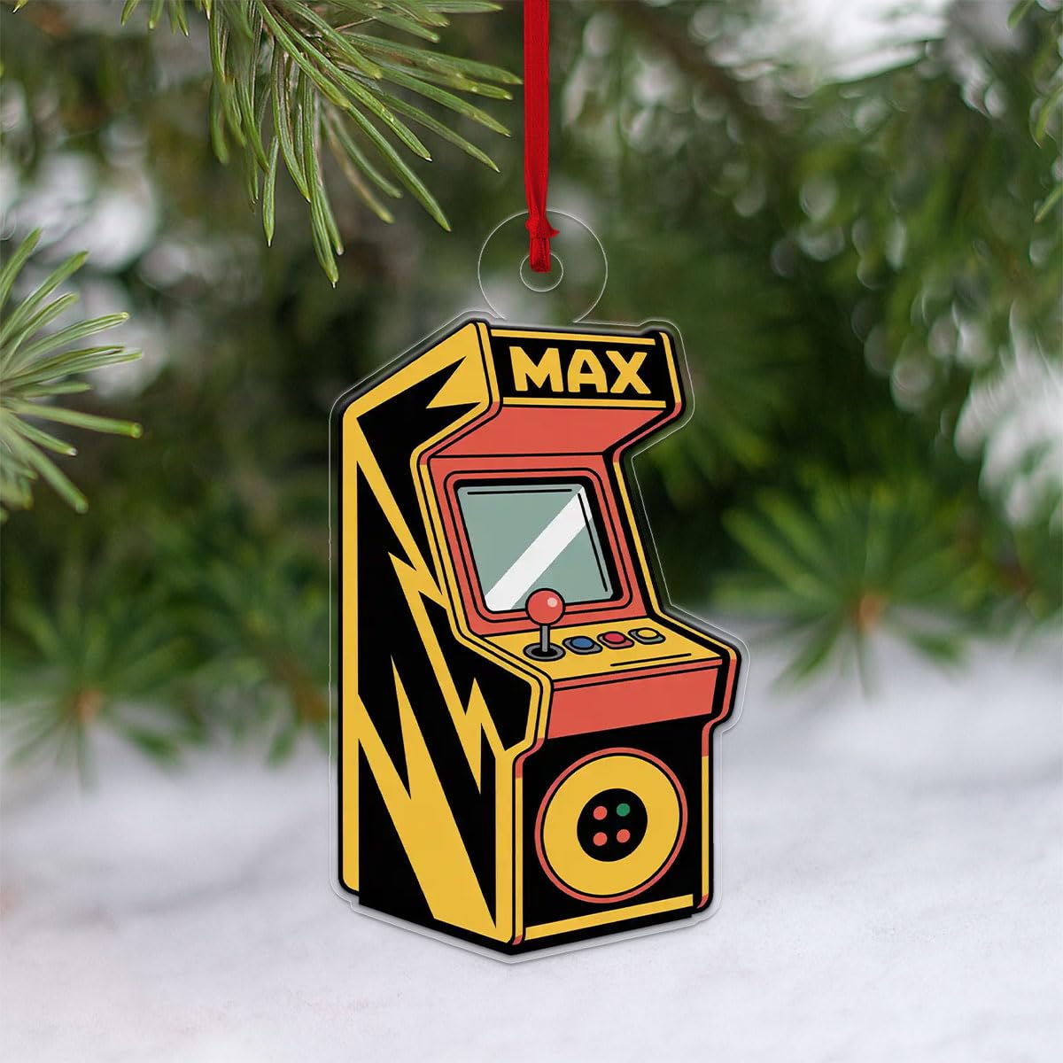 Custom Game Machine Ornament, Personalized Gaming Christmas Ornament, Funny Gamer Holiday Gift, Unique Xmas Keepsake, Video Game Decoration Acrylic Ornament – Personalized