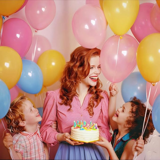 100 PCS Balloons, 12 Inch Assorted Colors Balloon & 10 Kinds of Color Balloons, Latex Balloon Bulk for Birthday, Baby Shower, Wedding, Family Party.